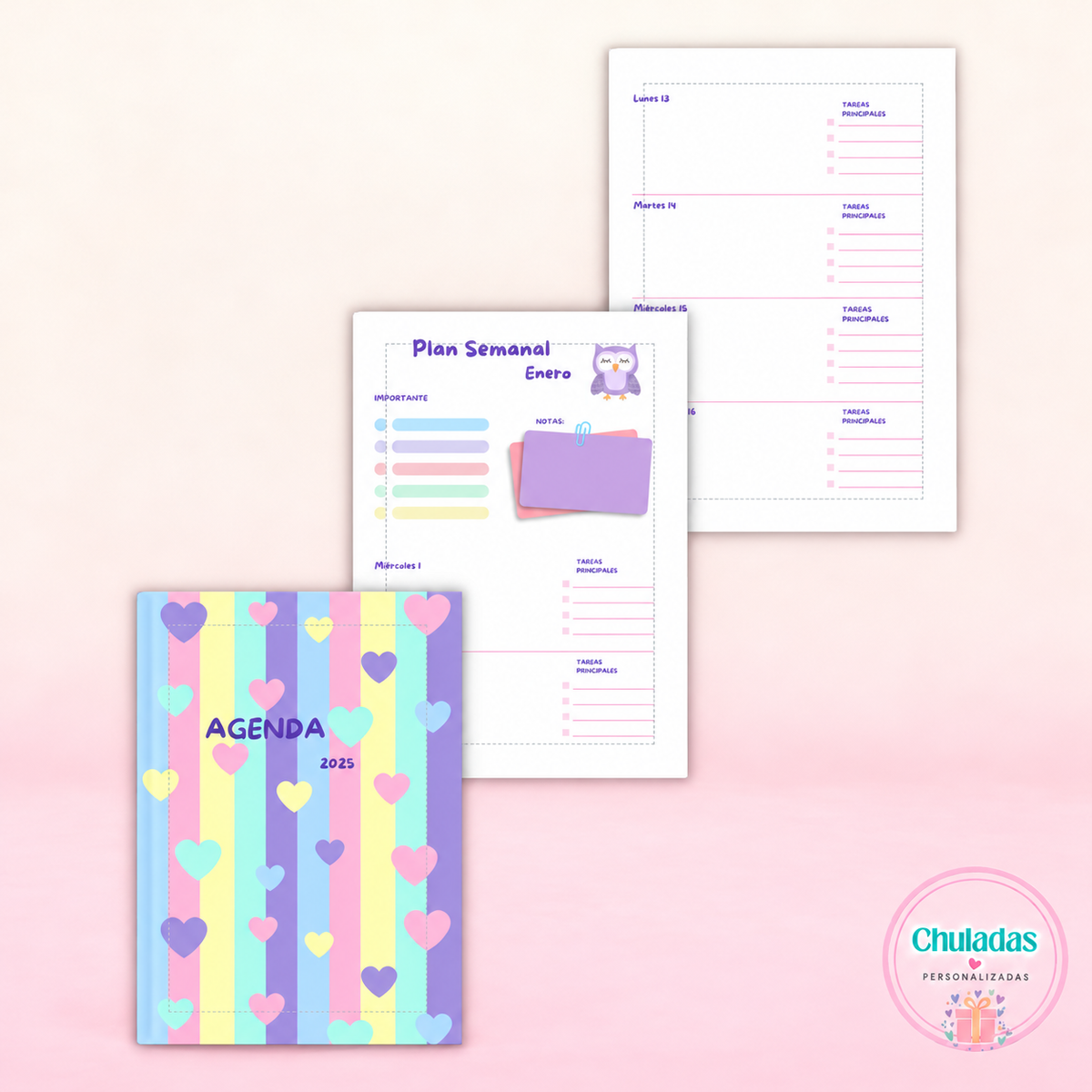 Agenda corazones A5 2027 (Personalizable)