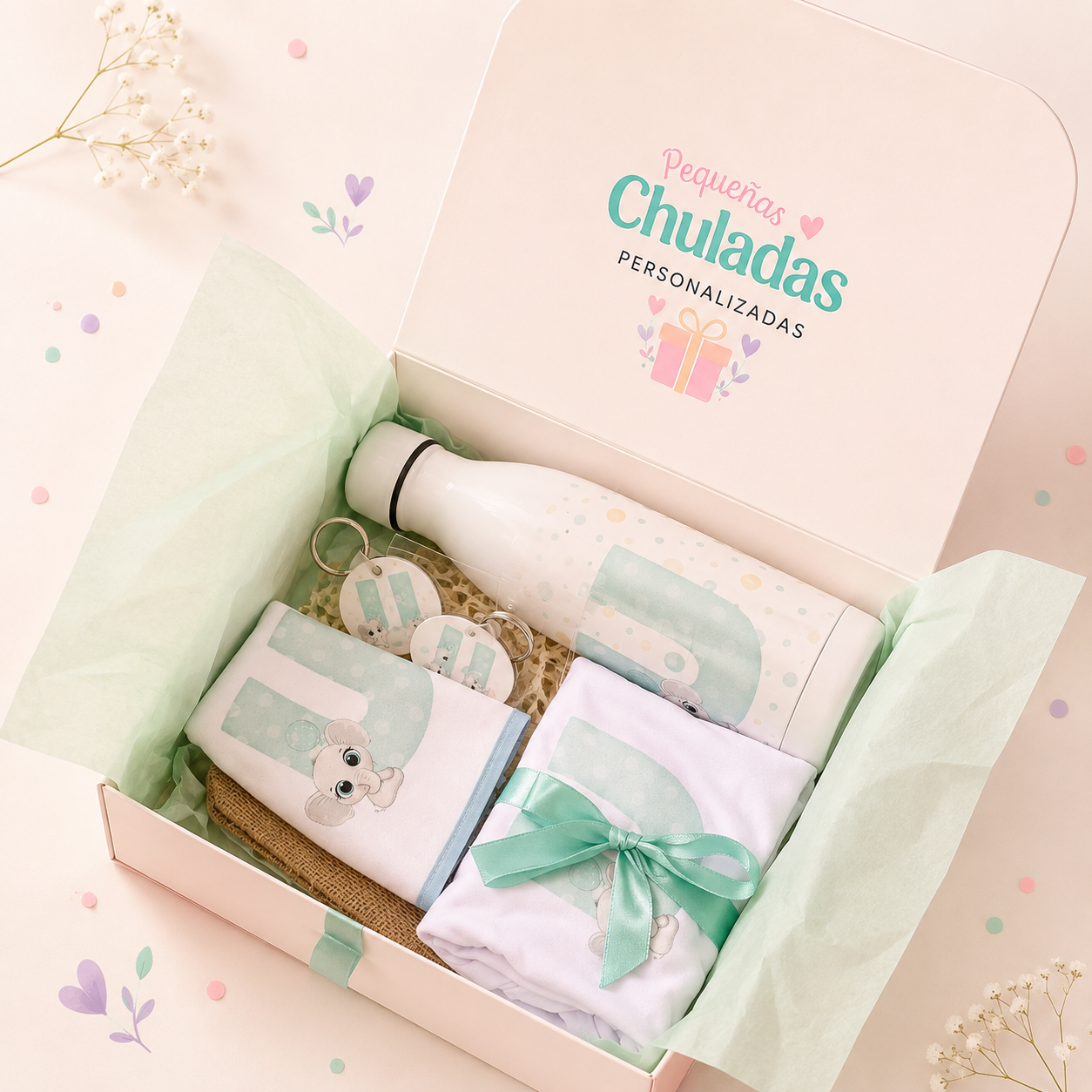 Caja regalo bebé personalizada