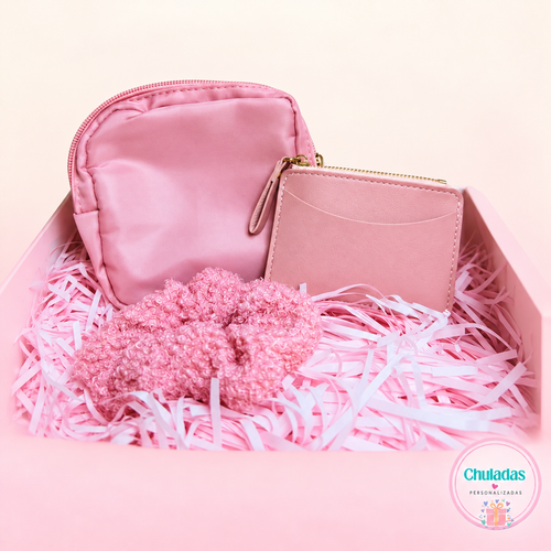 Caja regalo rosa personalizada