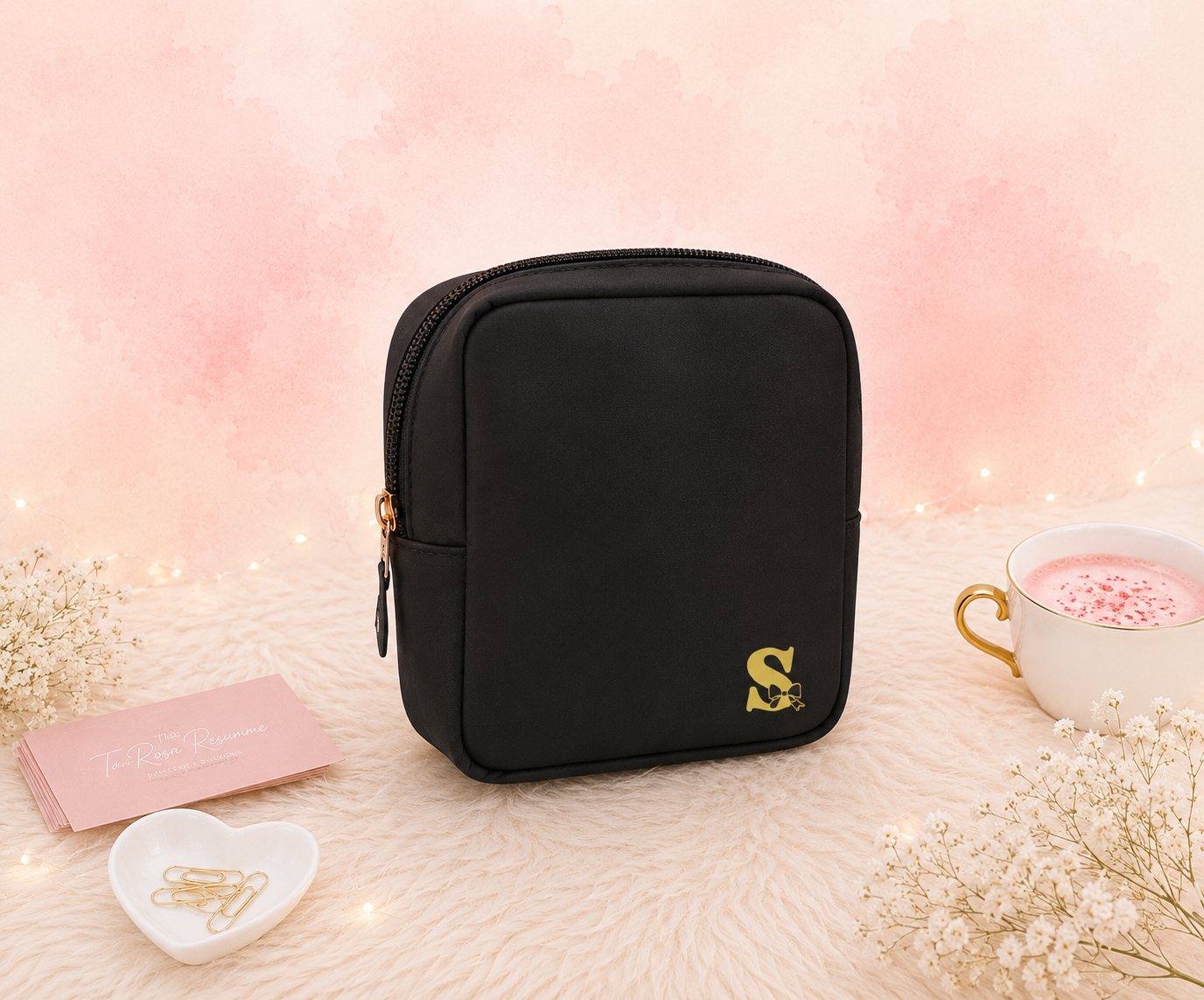 Neceser pequeño negro personalizado